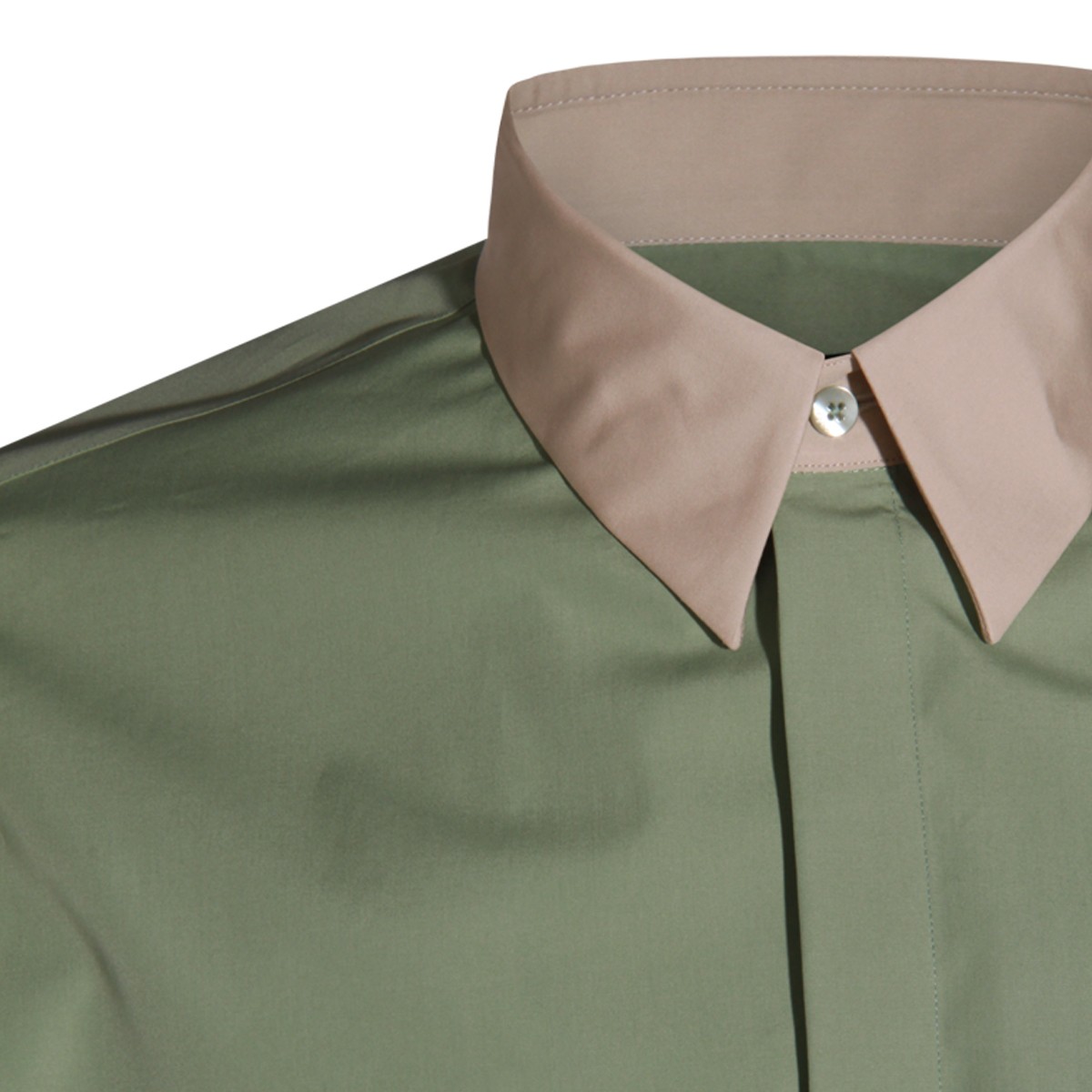GREEN COTTON SHIRT