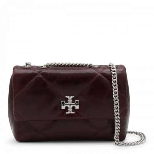 DARK RED LEATHER KIRA DIAMOND SMALL SHOULDER BAG