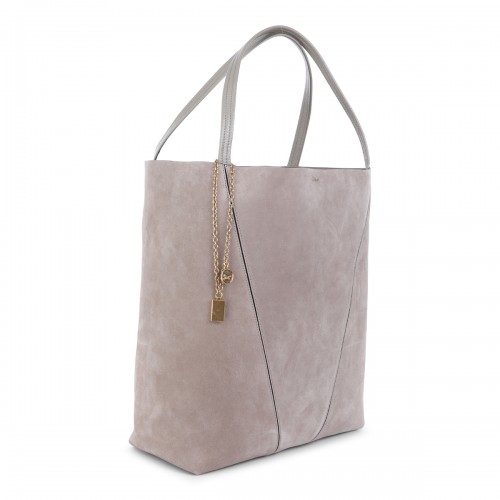 LIGHT GREY LEATHER SPIN TOTES 2