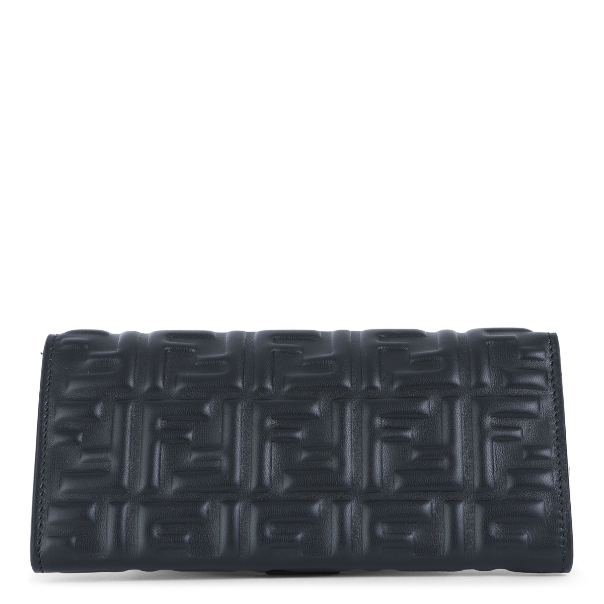 BLACK LEATHER CONTINENTAL BAGUETTE...