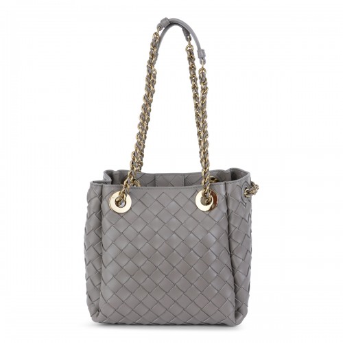 GREY LEATHER PARACHUTE SMALL SATCHEL