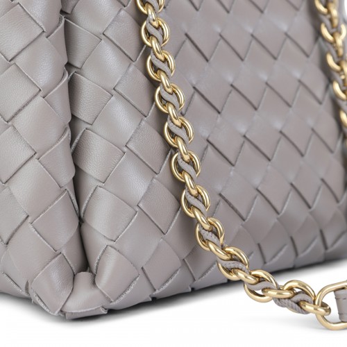 GREY LEATHER PARACHUTE SMALL SATCHEL