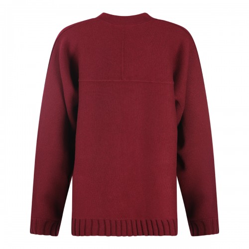 RED ANCORA WOOL KNITWEAR