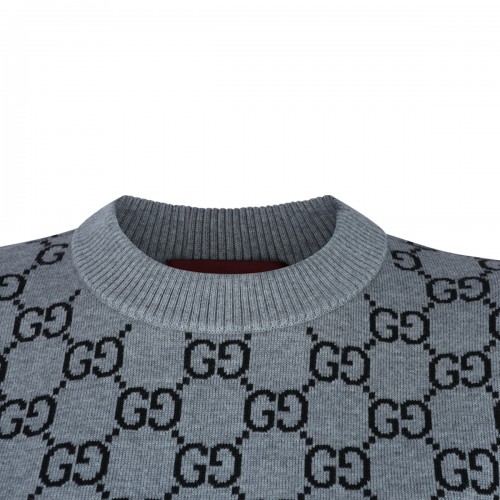 GREY AND BLACK WOOL KNITWEAR