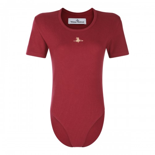 RED COTTON BODYSUIT