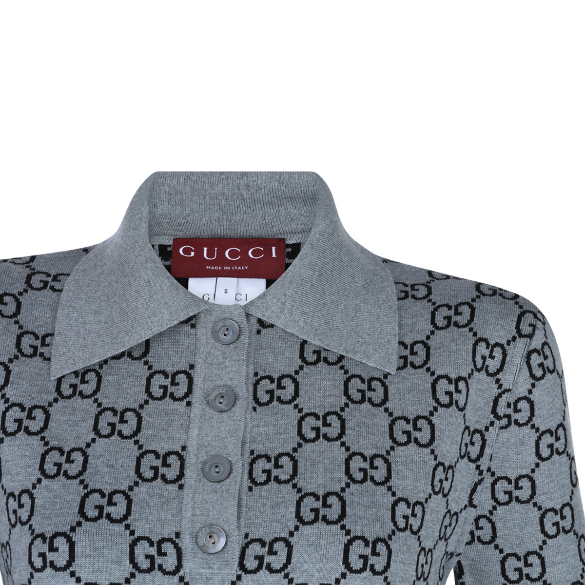 GREY AND BLACK WOOL DRESS