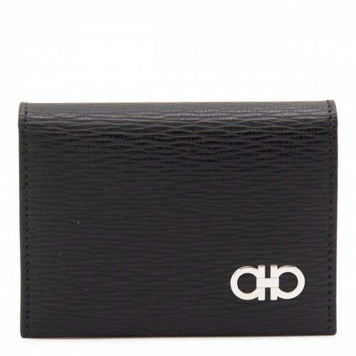 BLACK LEATHER CARD HOLDER