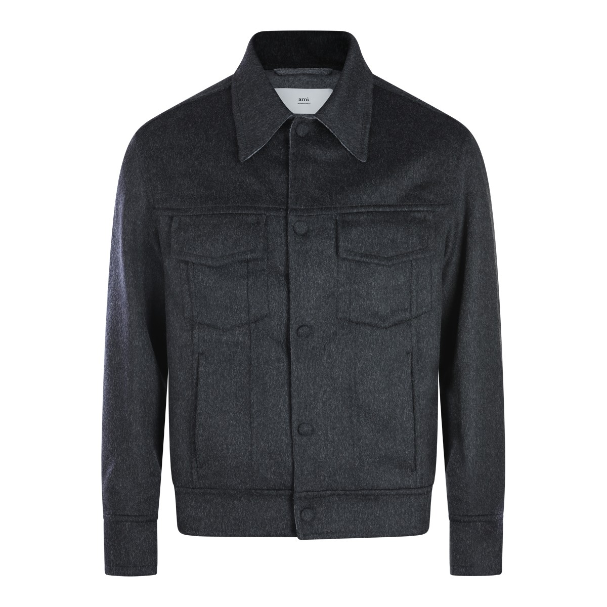 GREY WOOL CASUAL JACKET