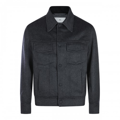 GREY WOOL CASUAL JACKET