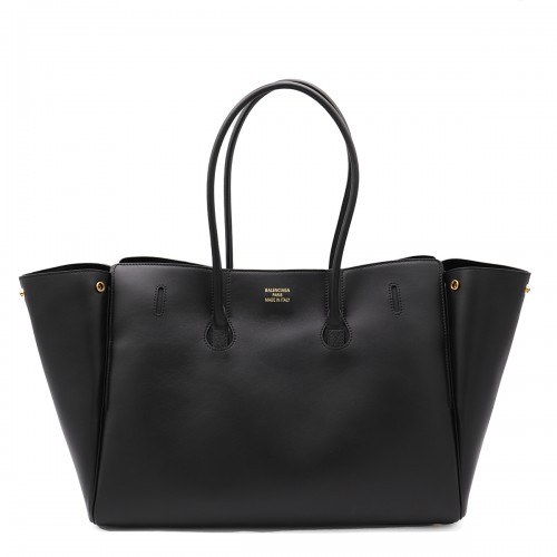 BLACK LEATHER CARRY ALL BEL AIR BACKPACK