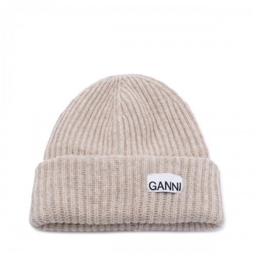 SAND WOOL BLEND BEANIE