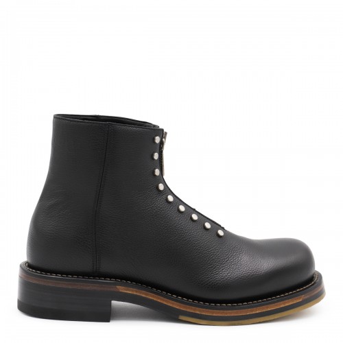 BLACK LEATHER BOOTS
