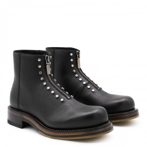 BLACK LEATHER BOOTS
