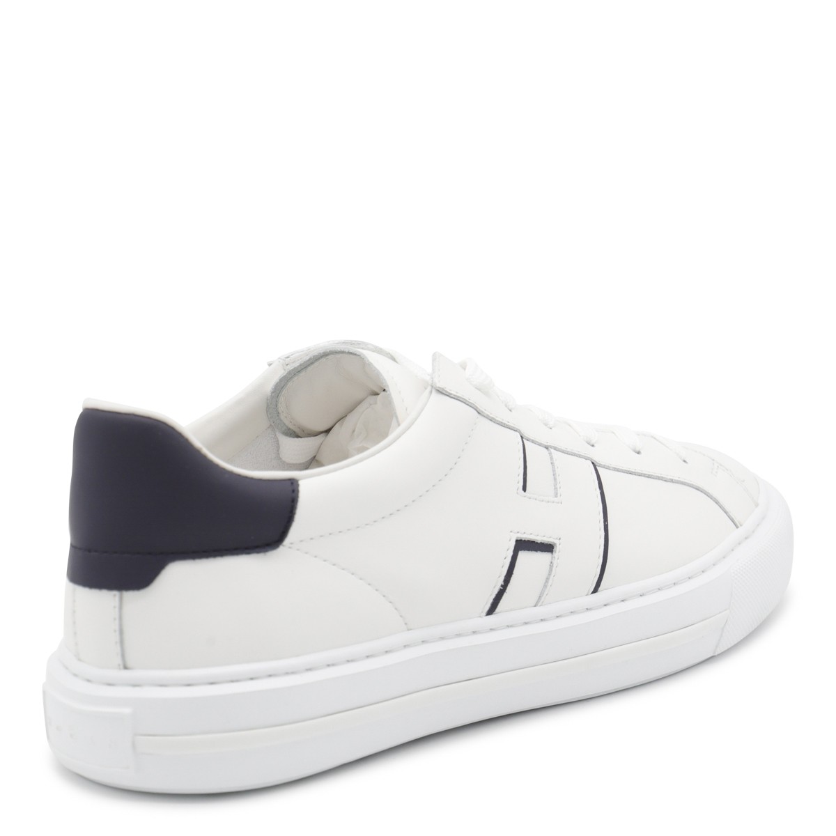 WHITE AND NAVY LEATHER H691 SNEAKERS WHITE AND NAVY LEATHER H691 SNEAKERS