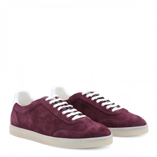 DARK RED LEATHER SNEAKERS 2