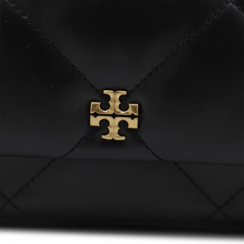 BLACK LEATHER KIRA DIAMOND SMALL SHOULDER BAG