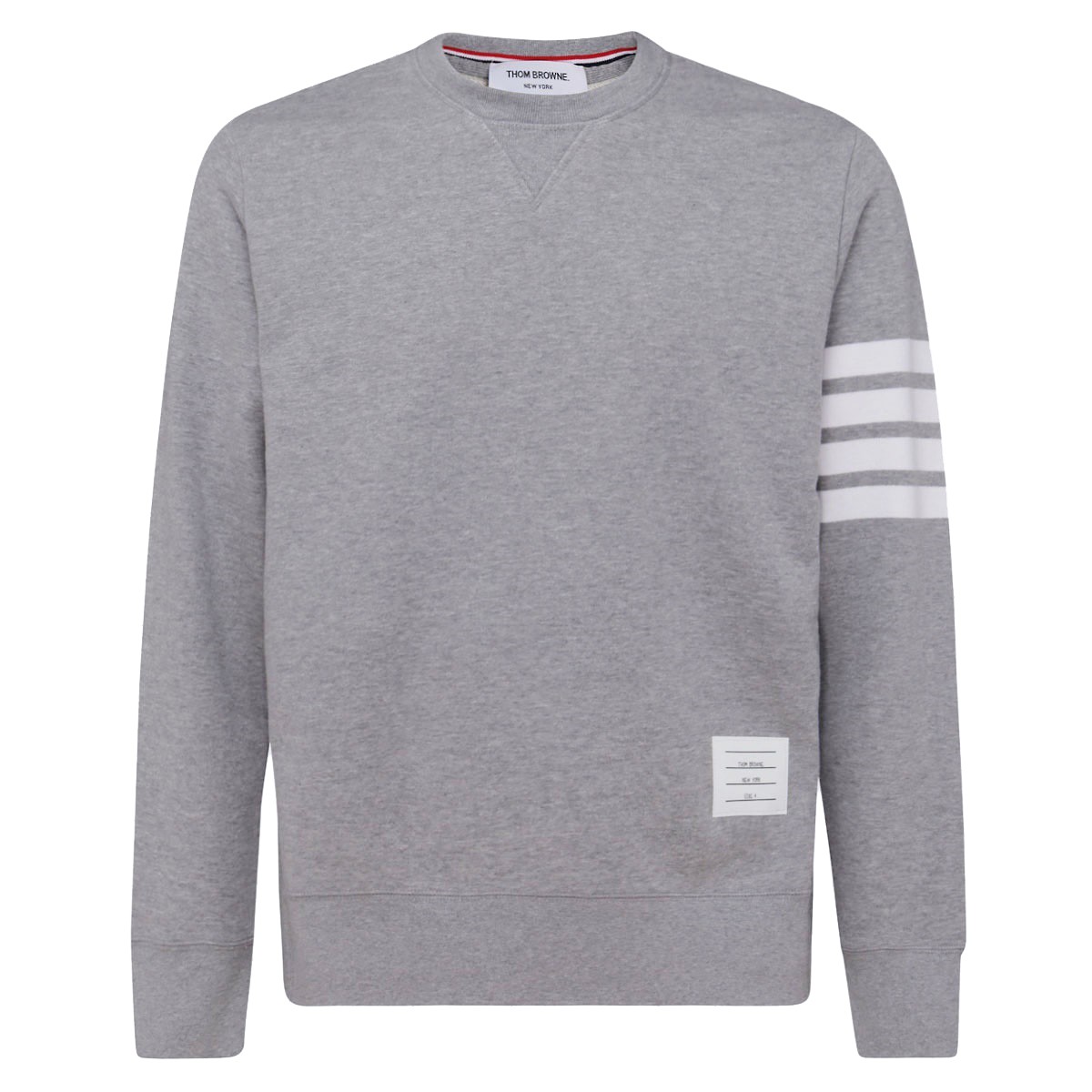 LIGHT GREY COTTON 4-BAR SWEATSHIRT