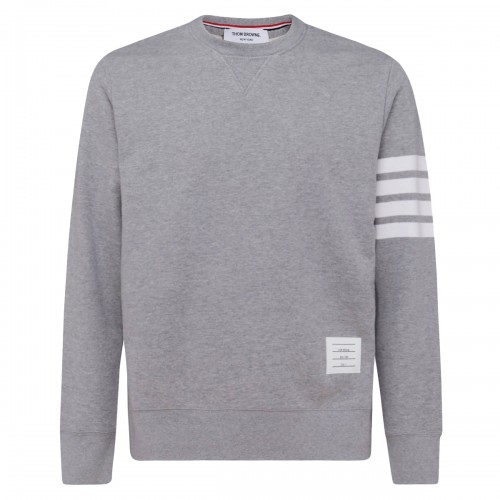 LIGHT GREY COTTON 4-BAR SWEATSHIRT
