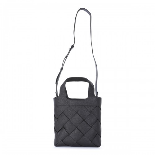 DARK BROWN LEATHER DIAGO...