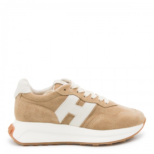 BEIGE LEATHER SNEAKERS