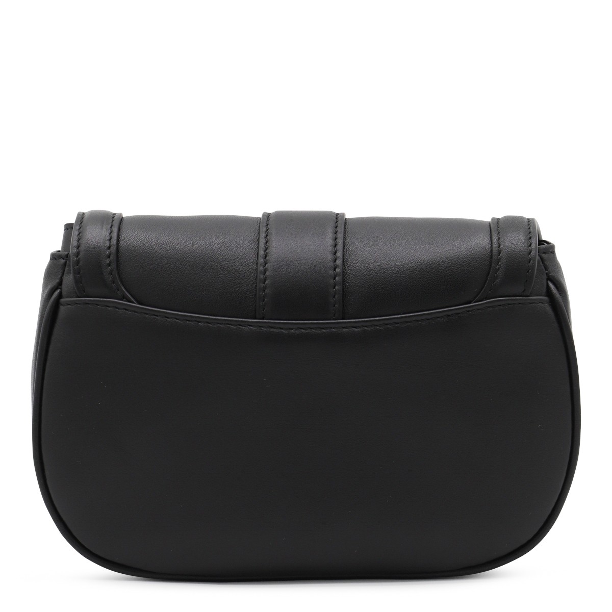 BLACK LEATHER SHOULDER BAG