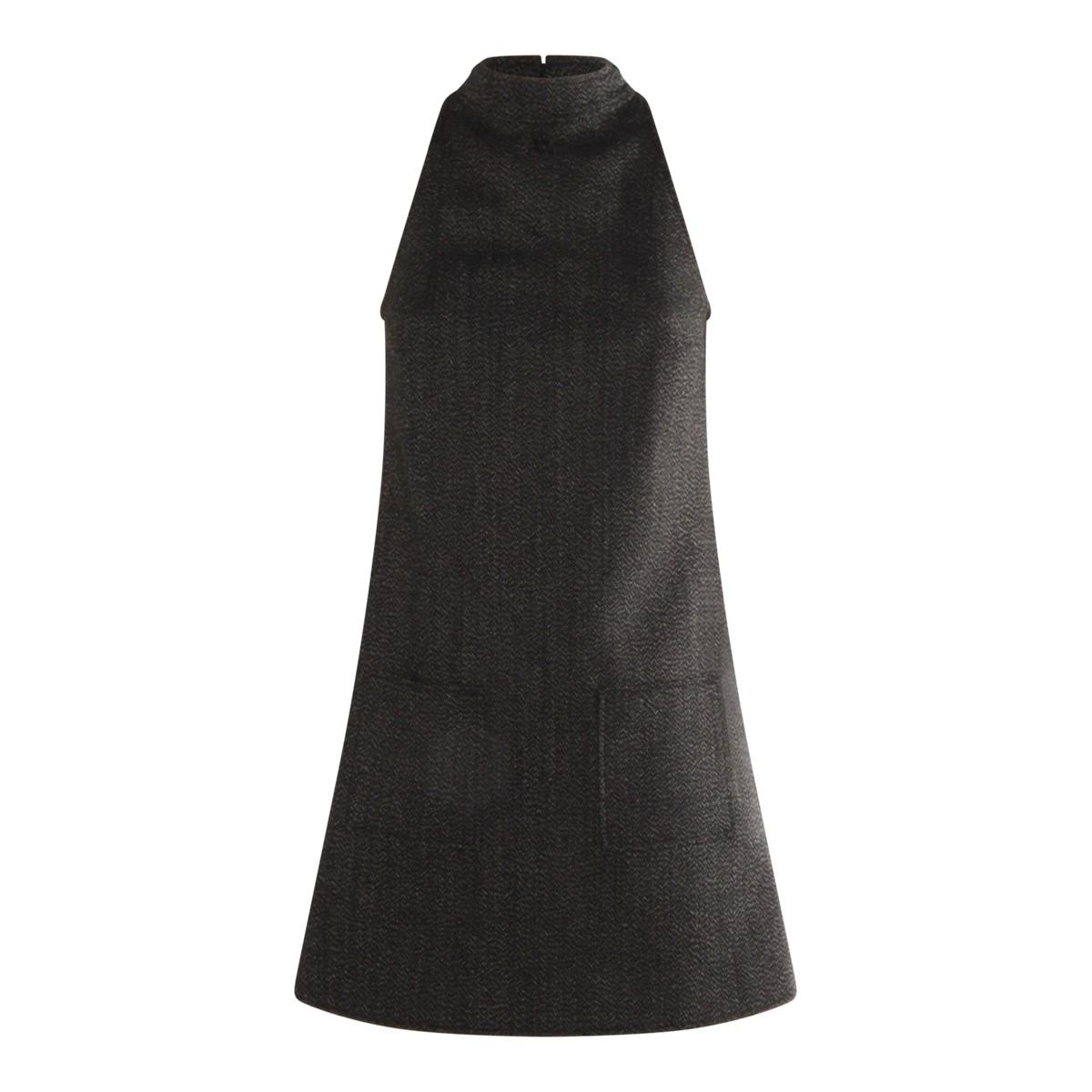BLACK WOOL DRESS