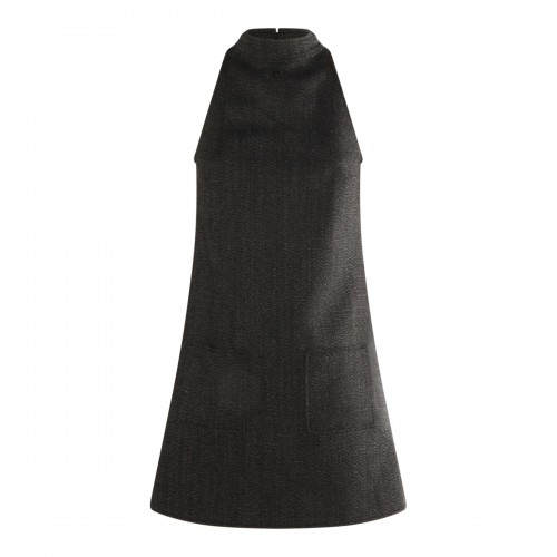 BLACK WOOL DRESS