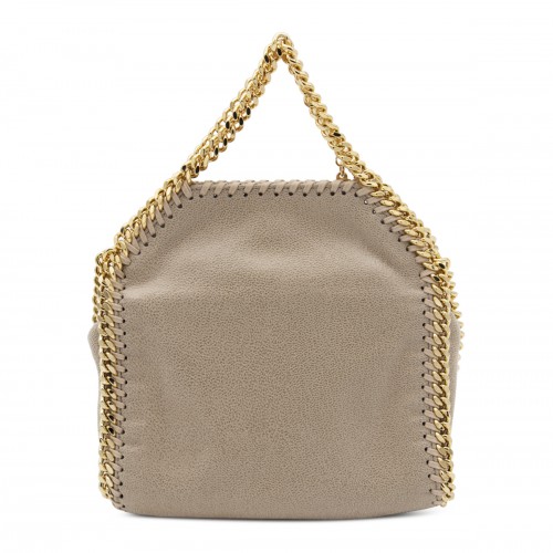 CREAM FAUX LEATHER FALABELLA TINY TOTE BAG