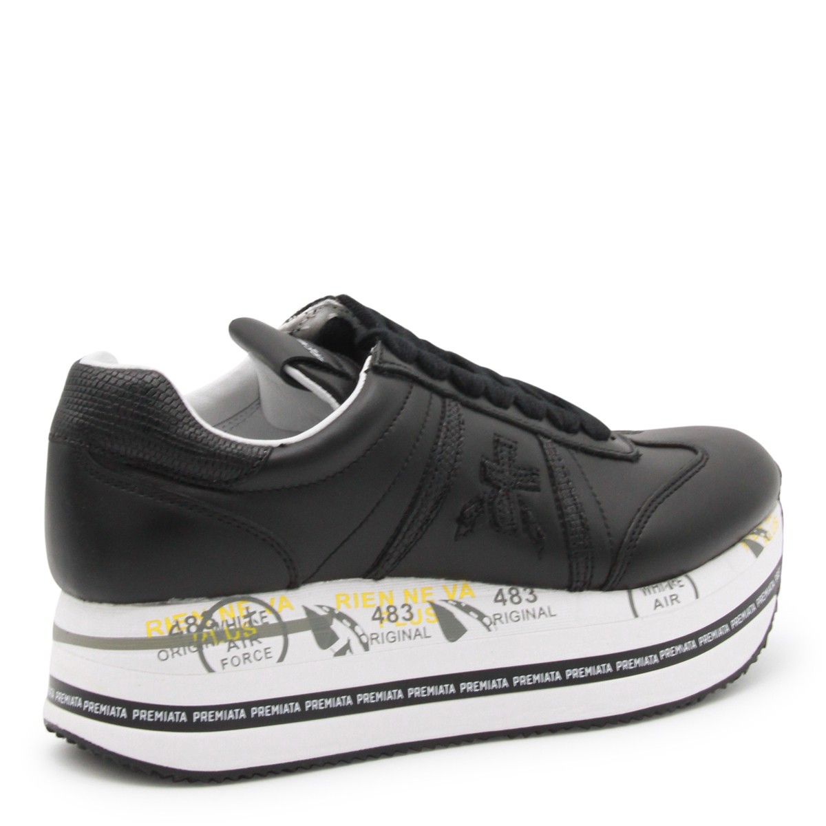 BLACK LEATHER BETH SNEAKERS BLACK LEATHER BETH SNEAKERS