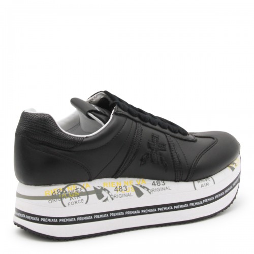 BLACK LEATHER BETH SNEAKERS