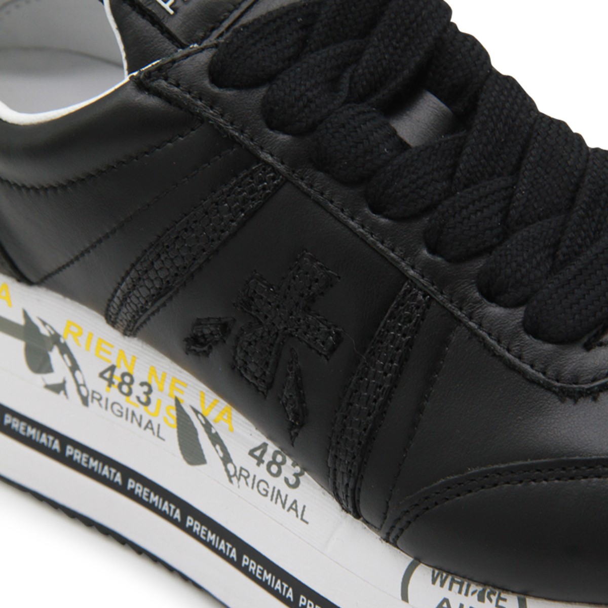 BLACK LEATHER BETH SNEAKERS BLACK LEATHER BETH SNEAKERS