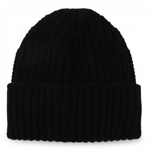 BLACK WOOL BEANIE