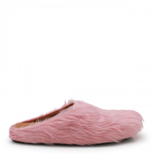 PINK LEATHER FUSSBETT FLATS