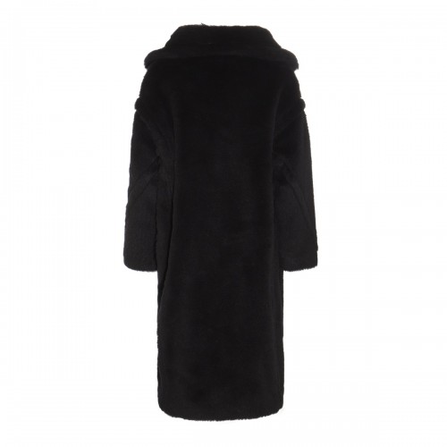BLACK WOOL TEDGIRL COAT