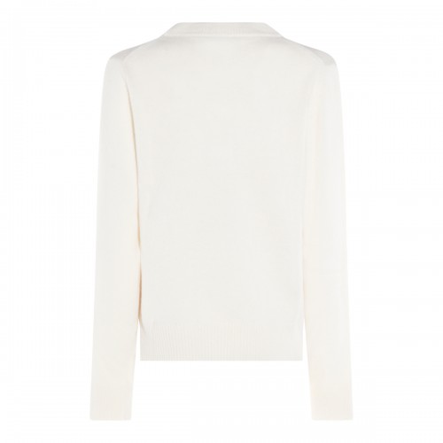 WHITE WOOL KNITWEAR