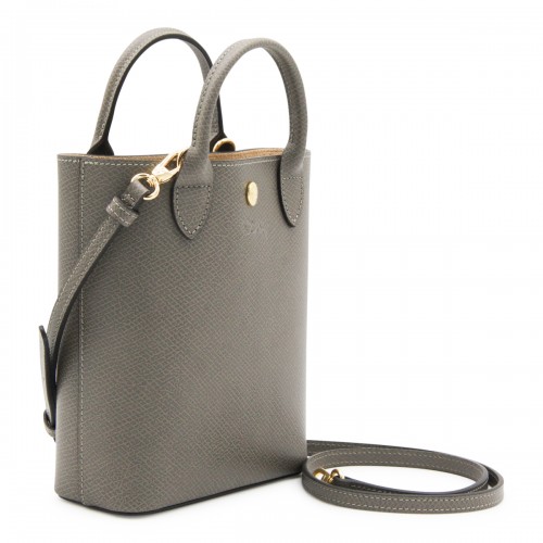 GREY LEATHER EPURE XS SATCHEL