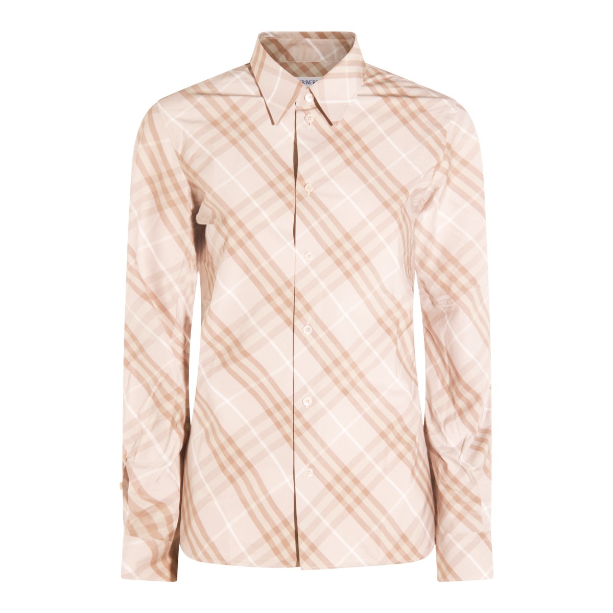 BEIGE COTTON SIMONE CHK SHIRT