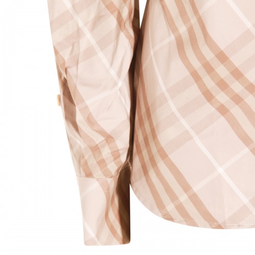 BEIGE COTTON SIMONE CHK SHIRT
