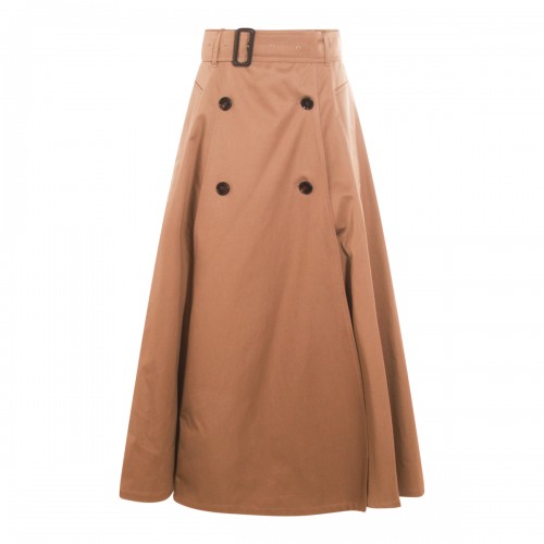 BROWN COTTON BRENDA SKIRT