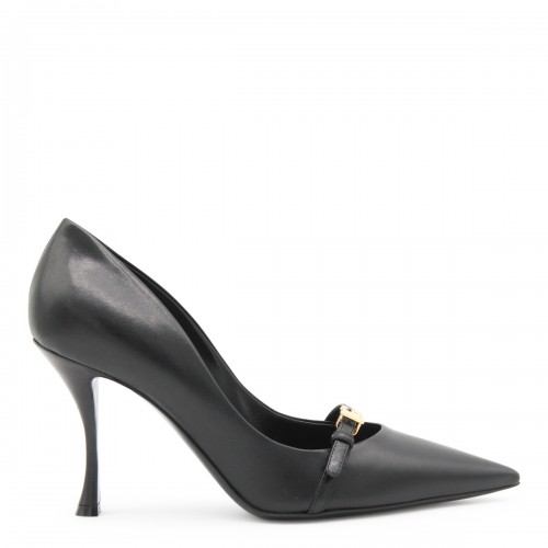 BLACK LEATHER PUMPS