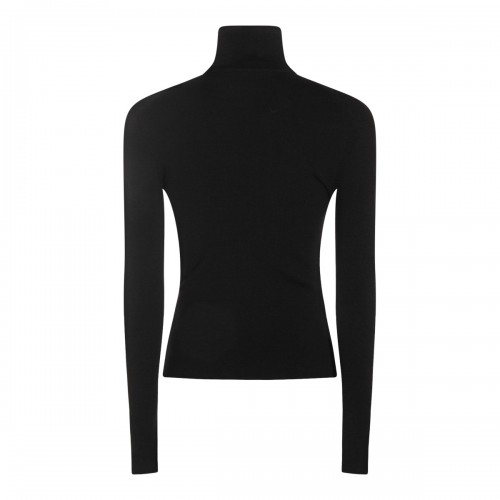 BLACK WOOL KNITWEAR