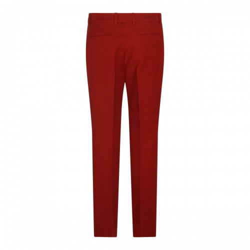 RED ANCORA WOOL PANTS