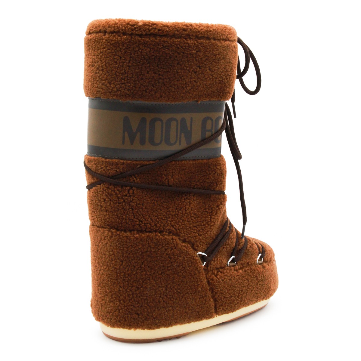 BROWN ICON FLEECE BOOTS