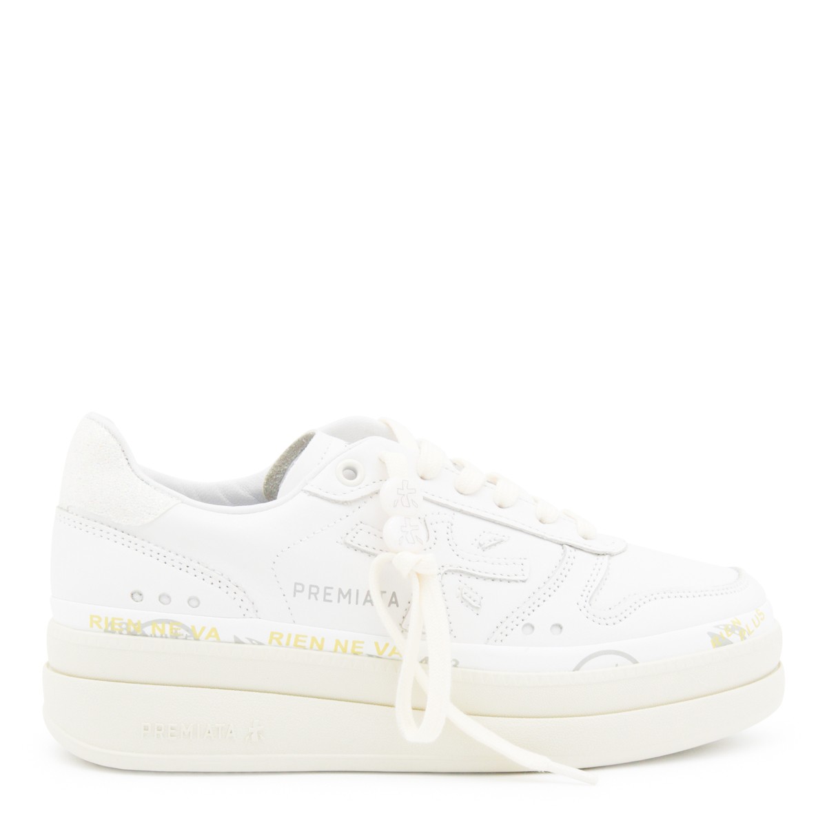 WHITE LEATHER MICOL SNEAKERS