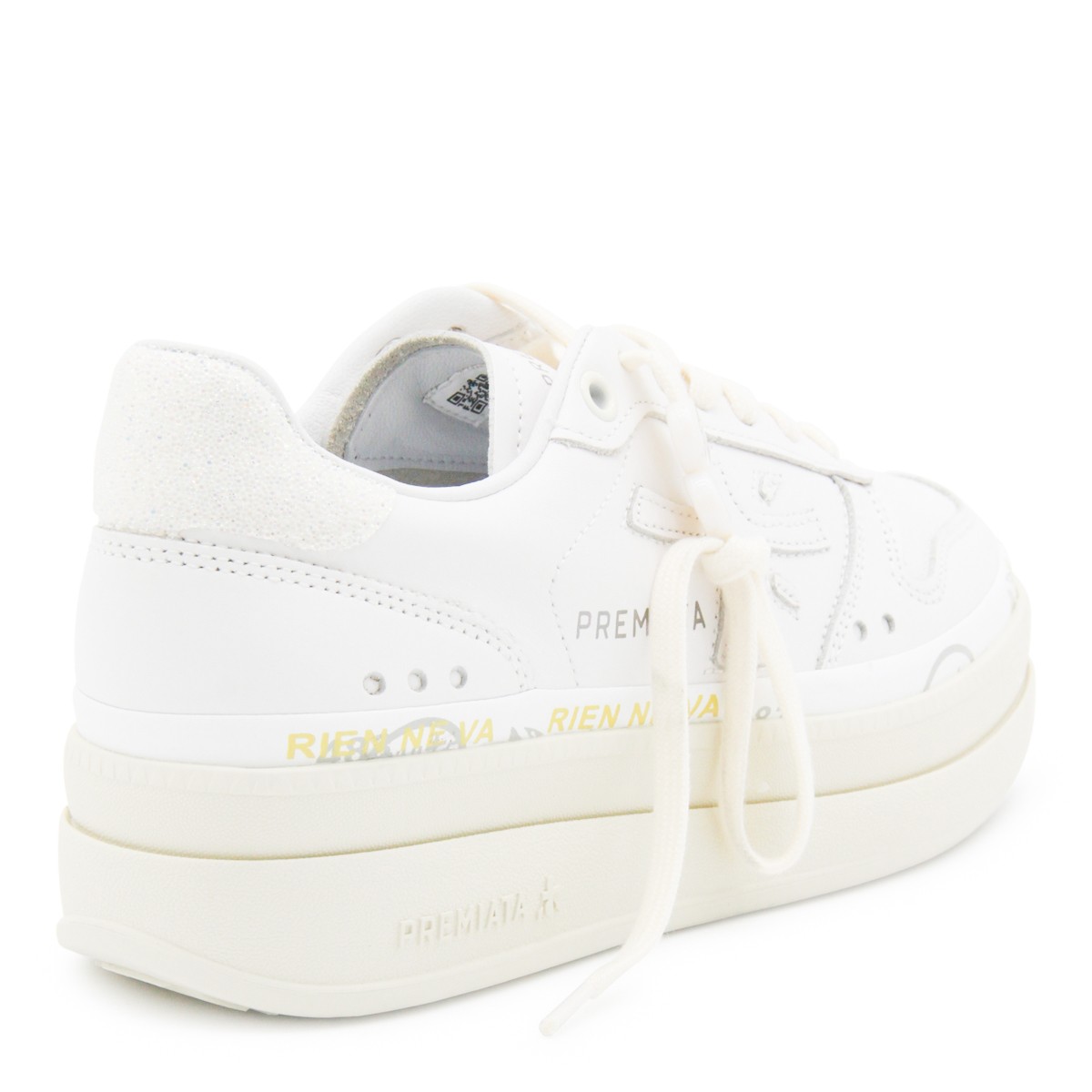 WHITE LEATHER MICOL SNEAKERS