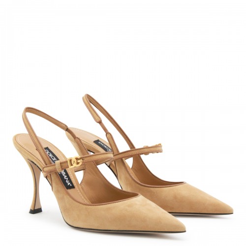 BEIGE LEATHER PUMPS