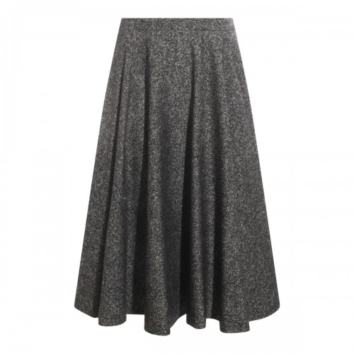 GREY WOOL SKIRT