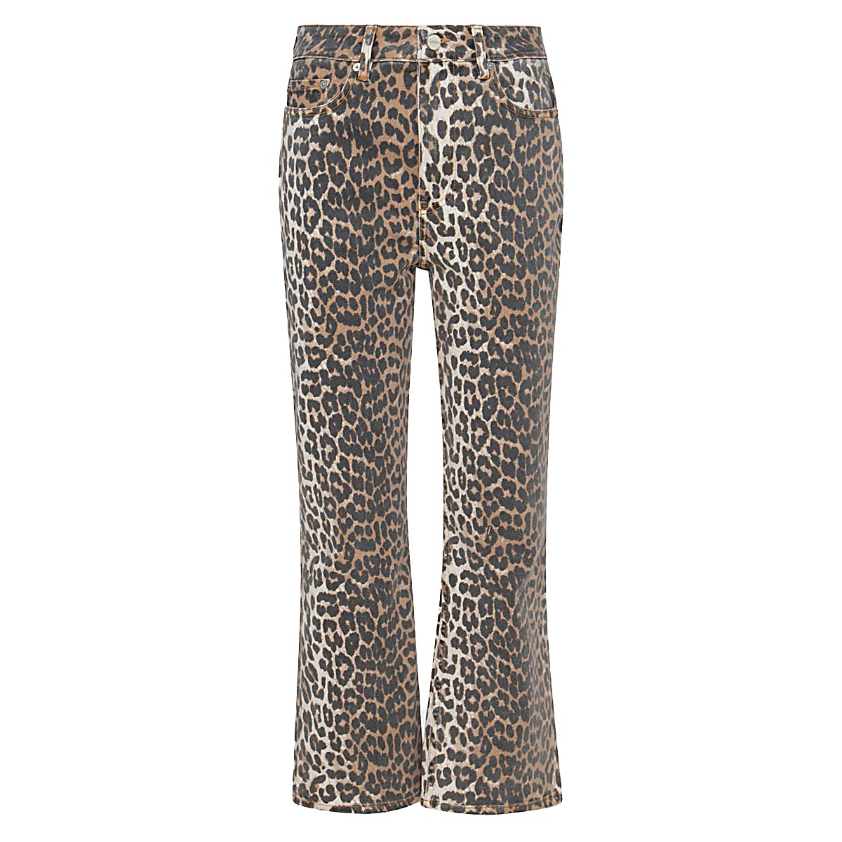 LEOPARD COTTON JEANS