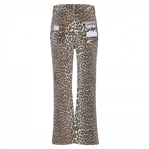 LEOPARD COTTON JEANS
