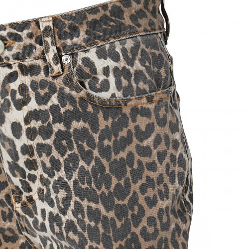 LEOPARD COTTON JEANS